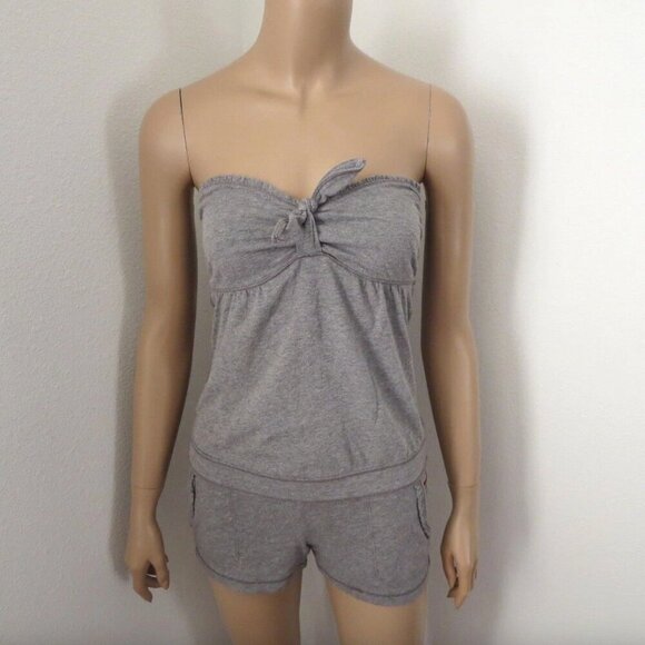 NWT Hollister Womens Strapless Romper Jumper Size Small Gray - Picture 1 of 6
